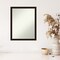 Amanti Art Non-Beveled Wood Wall Mirror, Espresso Brown Frame